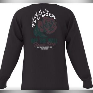 Vans ❤️‍🔥 Floral Flame 🌹 Long Sleeve T-Shirt Size M EUC